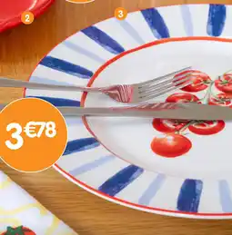 b&m Assiette plate avec liserés offre