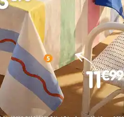 b&m Nappe motif rayures colorées offre