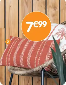 b&m Coussin slub coton rayé offre