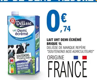 E.Leclerc Lait UHT Demi--écrémé Brique 1L offre