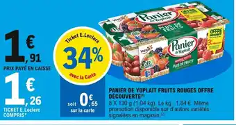E.Leclerc Panier de Yoplait Fruits Rouges Offre offre