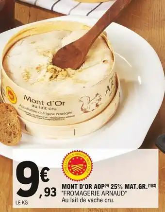 E.Leclerc Mont d'or AOP 25% Mat.Gr offre