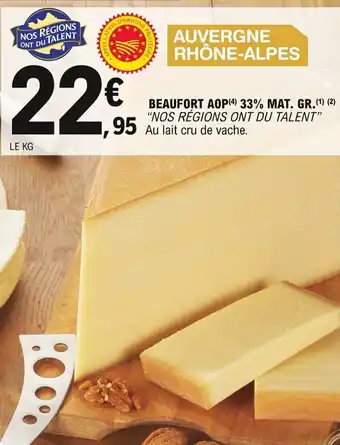 E.Leclerc Beaufort AOP 33% Mat.Gr offre