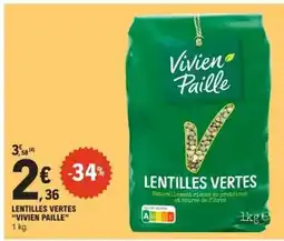 E.Leclerc LENTILLES VERTES VIVIEN PAILLE offre