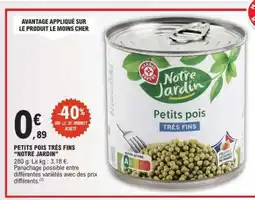 E.Leclerc PETITS POIS TRÈS FINS NOTRE JARDIN offre