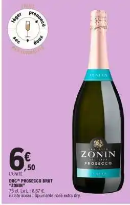 E.Leclerc DOC Prosecco Brut Zonin offre