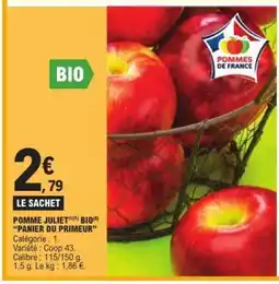E.Leclerc POMME JULIET BIO PANIER DU PRIMEUR offre