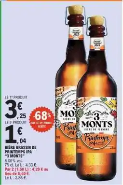E.Leclerc BIÈRE BRASSIN DE PRINTEMPS IPA 3 MONTS offre