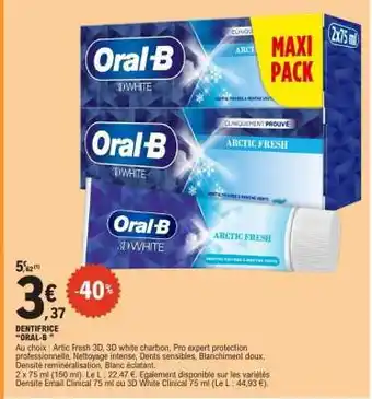 E.Leclerc Dentifrice Oral B offre