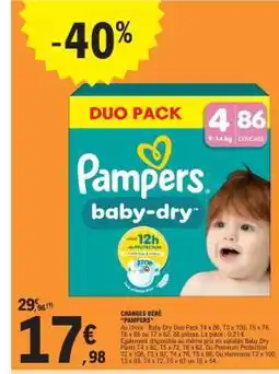 E.Leclerc Pampers Baby Dry Duo Pack offre