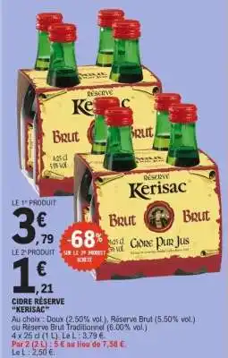 E.Leclerc CIDRE RÉSERVE “KERISAC” offre
