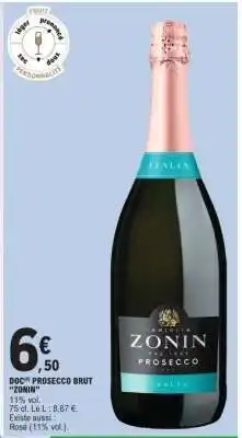 E.Leclerc DOC Prosecco Brut Zonin offre