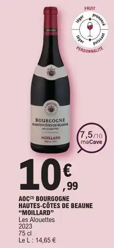 E.Leclerc AOC Bourgogne Hautes-Côtes de Beaune Moillard offre