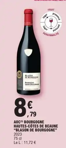 E.Leclerc AOC Bourgogne Hautes-Côtes de Beaune Blason de Bourgogne offre