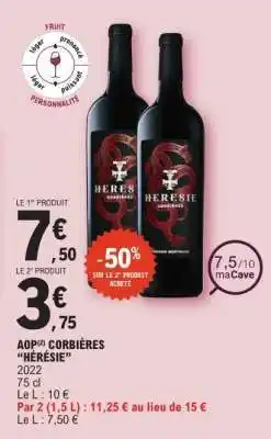 E.Leclerc AOP Corbières Hérésie offre