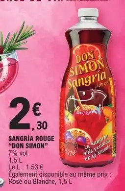 E.Leclerc Sangria Rouge Don Simon offre