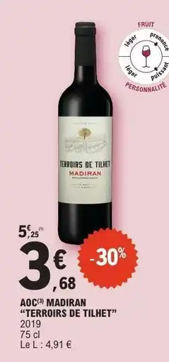 E.Leclerc AOC Madiran 'Terroirs de Tilhet' offre