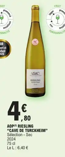E.Leclerc AOP RIESLING CAVE DE TURCKHEIM offre