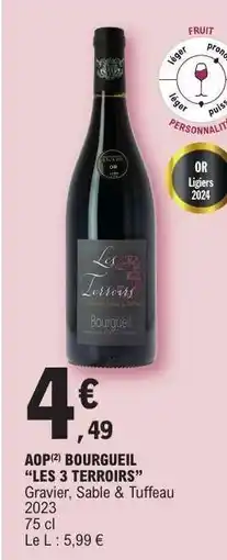 E.Leclerc AOP BOURGUEIL “LES 3 TERROIRS” offre