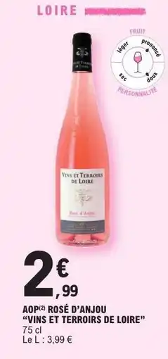 E.Leclerc AOP Rosé d'Anjou Vins et Terroirs de Loire offre
