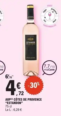 E.Leclerc AOP CÔTES DE PROVENCE “ESTANDON” offre