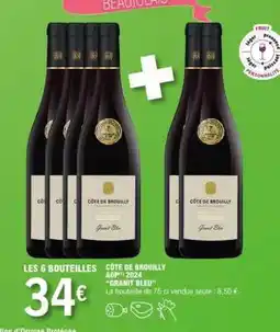 E.Leclerc Côte de Brouilly AOP 2024 'Granit Bleu' offre