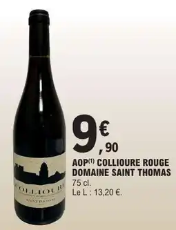 E.Leclerc AOP Collioure Rouge Domaine Saint Thomas offre
