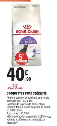 E.Leclerc CROQUETTES CHAT STÉRILISÉ offre
