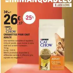 E.Leclerc PURINA CAT CHOW CROQUETTES POUR CHAT ADULTE offre