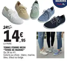 E.Leclerc TENNIS FEMME MESH “TERRE DE MARINS” offre