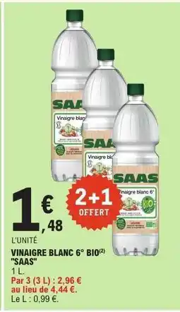 E.Leclerc VINAIGRE BLANC 6° BIO SAAS offre