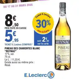 E.Leclerc PINEAU DES CHARENTES BLANC REYNAC offre