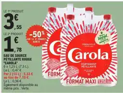 E.Leclerc Eau de source pétillante rouge Carola offre