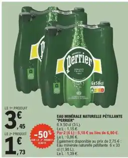 E.Leclerc Eau Minérale Naturelle Pétillante 'Perrier' offre