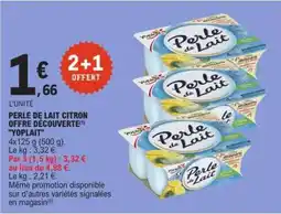 E.Leclerc PERLE DE LAIT CITRON OFFRE DÉCOUVERTE YOPLAIT offre