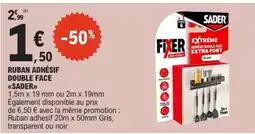 E.Leclerc RUBAN ADHÉSIF DOUBLE FACE SADER offre