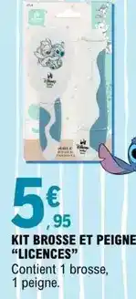 E.Leclerc Disney - kit brosse et peigne ''licences'' offre