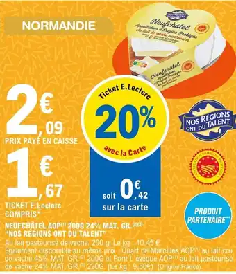 E.Leclerc Neufchâtel AOP offre