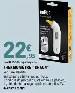 E.Leclerc Braun - thermomètre braun offre