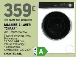 E.Leclerc Sharp - machine à laver sharp offre