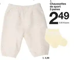 Zeeman Chaussettes de sport 3 paires offre