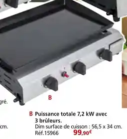Provence Outillage Plancha à gaz Puissance totale 7,2 kW avec offre