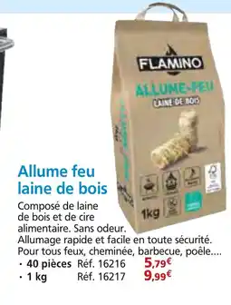 Provence Outillage FLAMINO Allume feu laine de bois offre