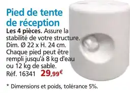 Provence Outillage Pied de tente de réception offre