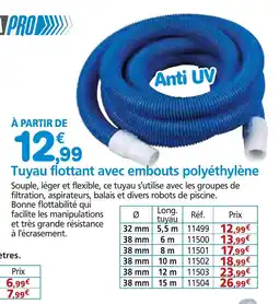 Provence Outillage WERKA PRO Tuyau flottant avec embouts polyéthylène offre