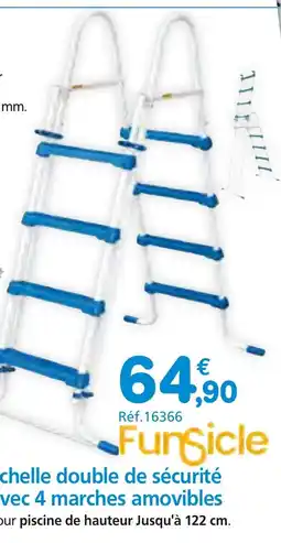 Provence Outillage Échelle double de sécurité avec 4 marches amovibles offre