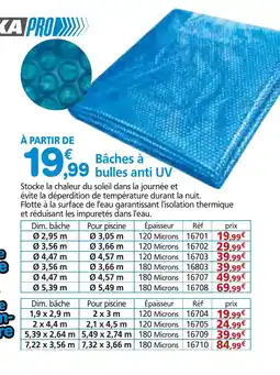 Provence Outillage WERKA PRO Bâches à bulles anti UV offre