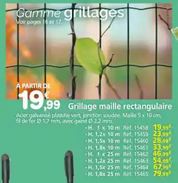 Provence Outillage WERKA PRO Grillage maille rectangulaire offre