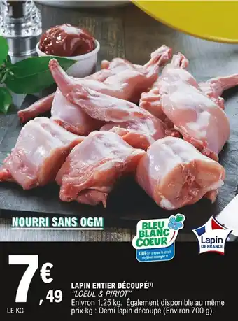 E.Leclerc Lapin entier découpé offre