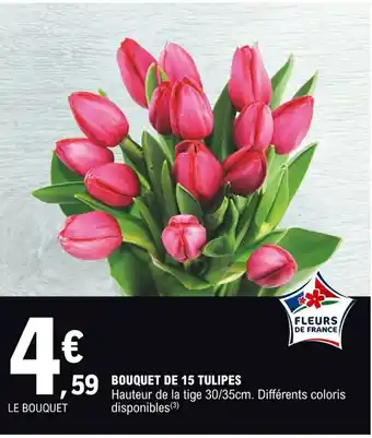 E.Leclerc Bouquet de 15 tulipes offre